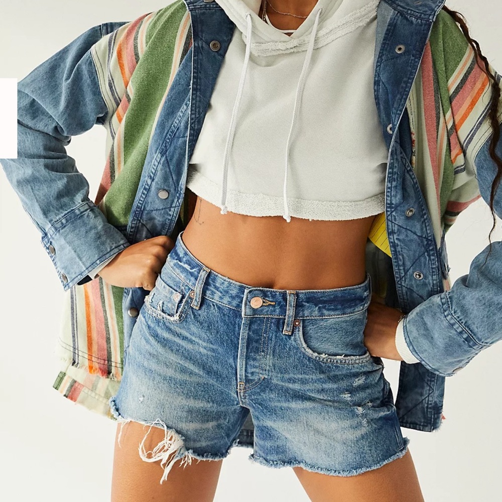 Free People Denim - Good Times Relaxed Shorts